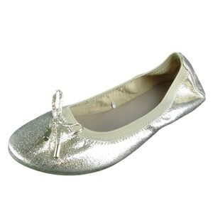 Place Youth Girls Ballet Shoes‎ Size 2 Medium Gold Synthetic Slip On